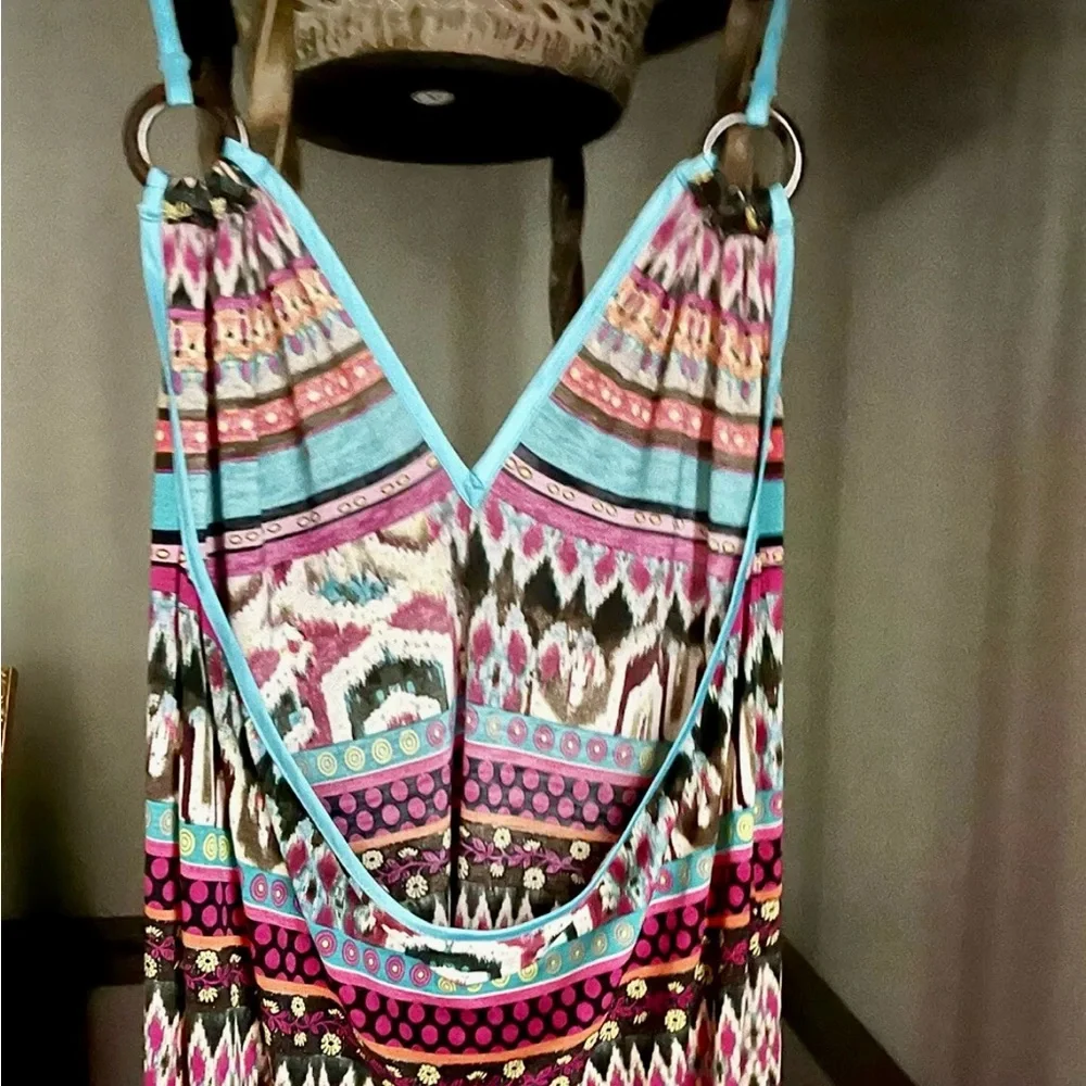 Halter Print Midi Dress Size- 4-8 - Picture 6 of 9